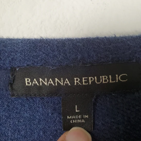 Banana Republic Men's Blue Knit Sweater Pullover Size Large - Picture 3 of 10